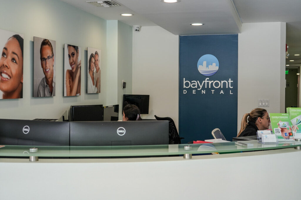 Front desk at Bayfront Dental in Downtown Miami